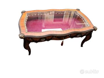 Tavolino bacheca da salotto metà 900'