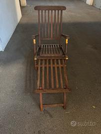 Sedia sdraio steamer in legno teak