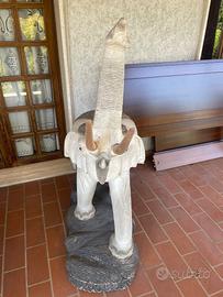 coppia di elefanti interame  in legno