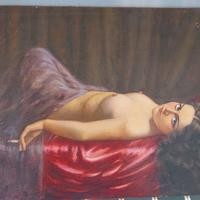 Nudo di donna olio su tavola di Oreste Garaccioni
