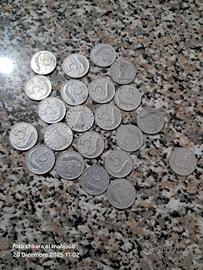23 monetine da 5 lire del 1951 fino 1963