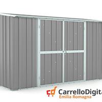 Casetta in lamiera esterno 307x100 grigio chiaro