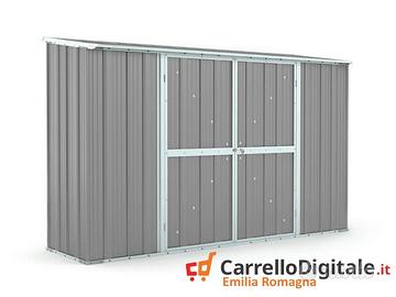Casetta in lamiera esterno 307x100 grigio chiaro