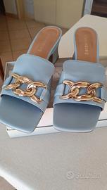 Sandalo donna CafèNoir celeste 40