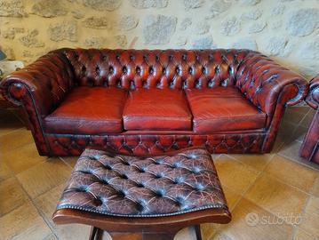 Set salotto 3 pezzi Chesterfield inglese