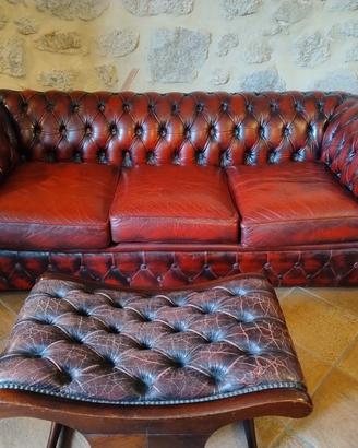 Set salotto 3 pezzi Chesterfield inglese