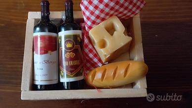 calamita vino, formaggio e pane