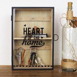 Cassetta portachiavi in legno "Home"