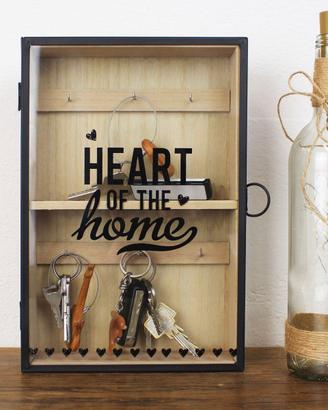 Cassetta portachiavi in legno "Home"