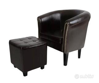 Poltroncine nuove con pouf poggiapiedi 