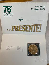 Medaglia commemorativa adunata alpini 2003