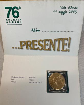Medaglia commemorativa adunata alpini 2003