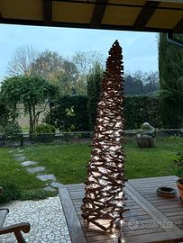 Albero Natale in piccoli legnetti - h 115 cm