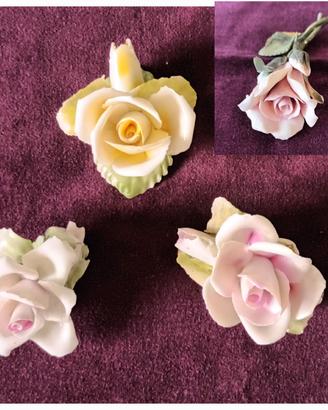 Collezione roselline Capodimonte n. 4 pezzi