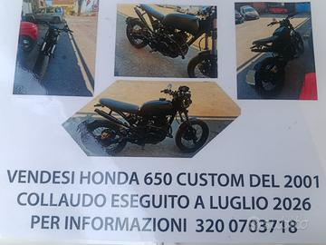 moto honda 650 custom 2001