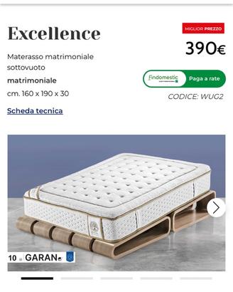 Materasso matrimoniale Nuovo