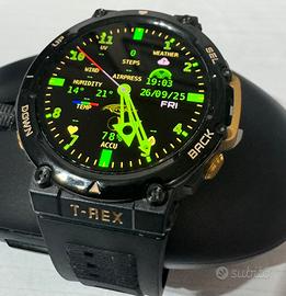 Amazfit T-Rex 2 – Smartwatch nero/ oro PERFETTO