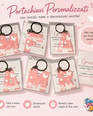 portachiavi  personalizzati per le maestre 
