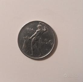 50 lire del 1954 vulcano RARA - primo anno