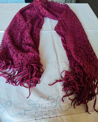 Maxi sciarpa bordeaux