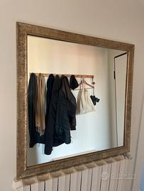 Specchio design moderno cornice dorata