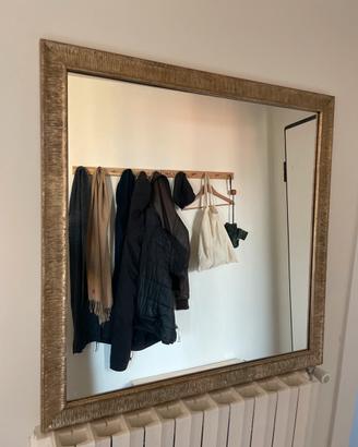 Specchio design moderno cornice dorata