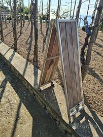 Passerella pieghevola inox e teak 2,20mt