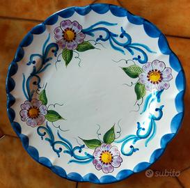 Piatto di ceramica dipinto a mano Vietri sul mare