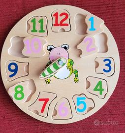 Orologio gioco didattico in legno