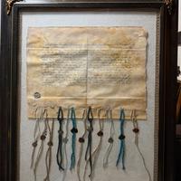 Raro manoscritto Antico su pergamena con sigilli