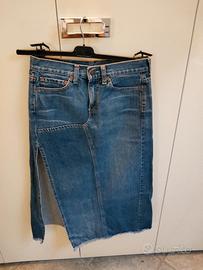 gonna di jeans con spacco 
