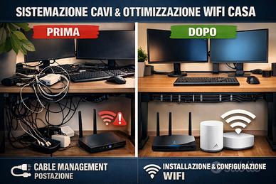 Sistemazione Cavi e Ottimizzazione WiFi Casa