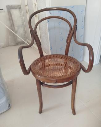 Sedia con braccioli Thonet originale
