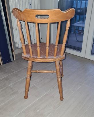 6 sedie Old America  in legno massello