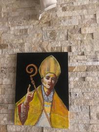 Quadro Dipinto a mano '' San Gennaro '' firmato