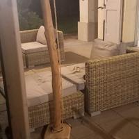 Lampada con tronco in legno