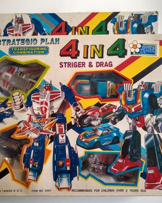 4 in 4 Striger & Drag Transformer Robots