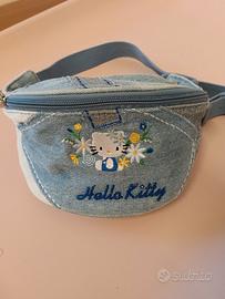 Hello Kitty Marsupio jeans denim originale Sanrio