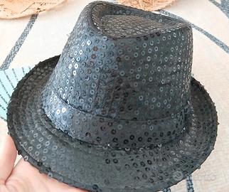 Cappello nero paillettes 