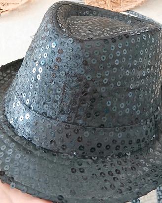 Cappello nero paillettes 
