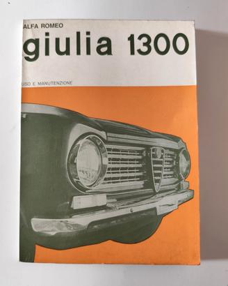 libretto uso e manutenzione ALFA ROMEO GIULIA 1300