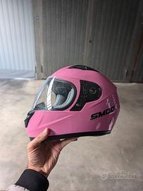 Casco moto SMOOK KIDS rosa