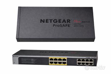 Switch NETGEAR ProSAFE JGS516PE – 16 Porte, 8 PoE