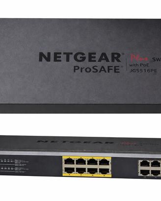 Switch NETGEAR ProSAFE JGS516PE – 16 Porte, 8 PoE