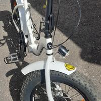 Bicicletta Bianca pieghevole Fat Bike 