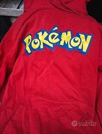 Felpa Pokémon rossa con cappuccio-taglia L