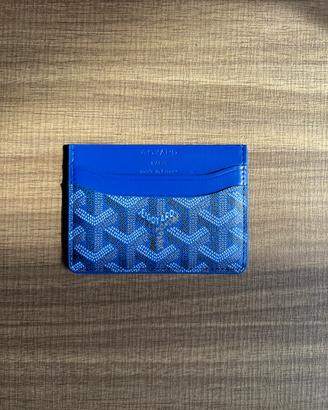 Portacarte Goyard blu navy