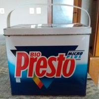 Scatola in latta vintage Bio Presto