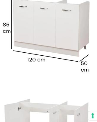 mobile lavandino cucina 120