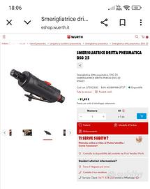 Smerigliatrice dritta pneumatica DSG 25

